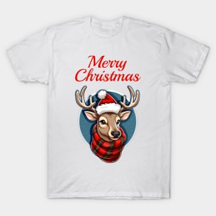 Christmas majestic deer with long antlers T-Shirt